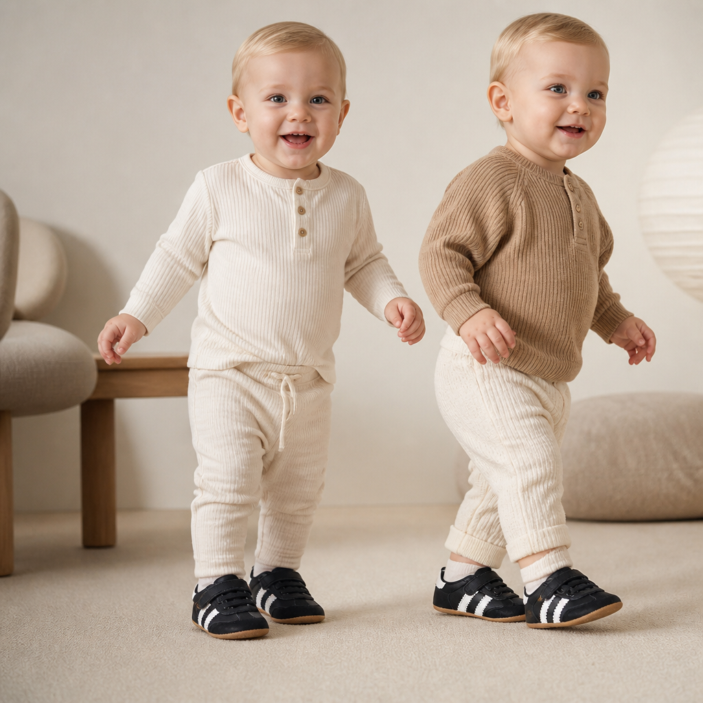 Klassiska Retro-Babysneakers – Mjuka Första Gångsskor Med Mjuk Sula