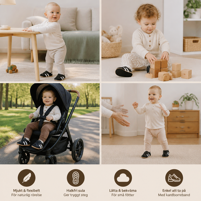 Klassiska Retro-Babysneakers – Mjuka Första Gångsskor Med Mjuk Sula