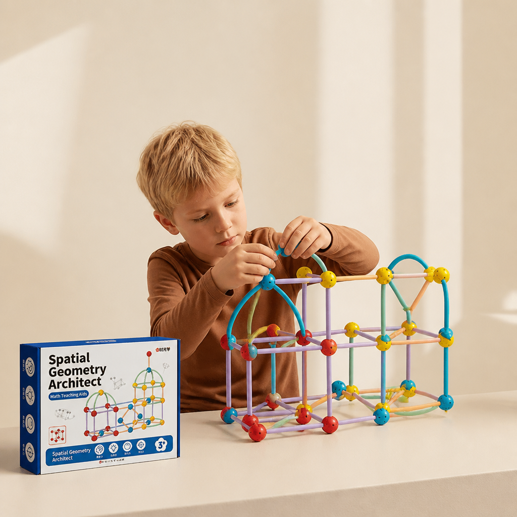 3D Geometriskt Byggset – Pedagogisk Konstruktions- och Rumsuppfattningsleksak