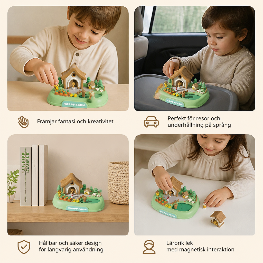 Magnetiskt Drömslott & Trädgårdslekset för Barn