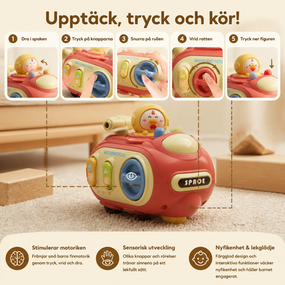 5-i-1 Press & Go Aktivitetsbil för utveckling av finmotoriken
