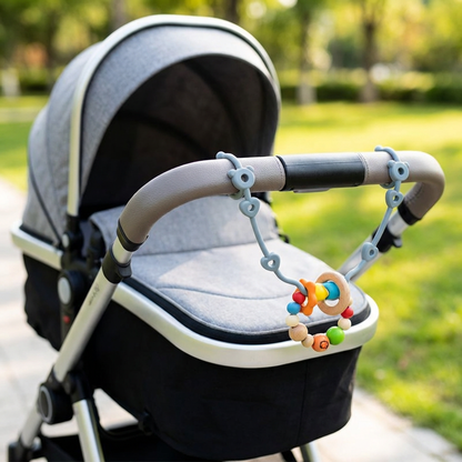 Silikon Babyklämma med Anti-Förlust Skydd – för Smockor & Leksaker (5 Stycken)