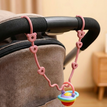 Silikon Babyklämma med Anti-Förlust Skydd – för Smockor & Leksaker (5 Stycken)