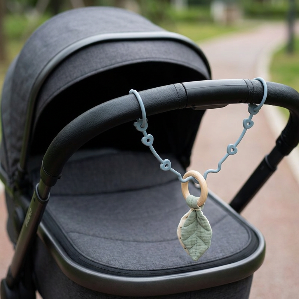 Silikon Babyklämma med Anti-Förlust Skydd – för Smockor & Leksaker (5 Stycken)