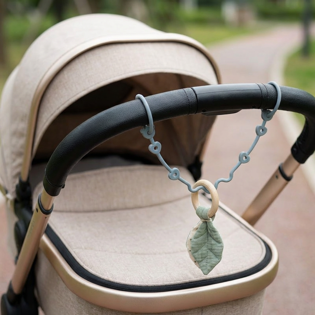 Silikon Babyklämma med Anti-Förlust Skydd – för Smockor & Leksaker (5 Stycken)