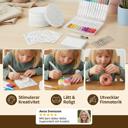 Kreativt svampmålningsset för barn – DIY-konstset med bubbeleffekt