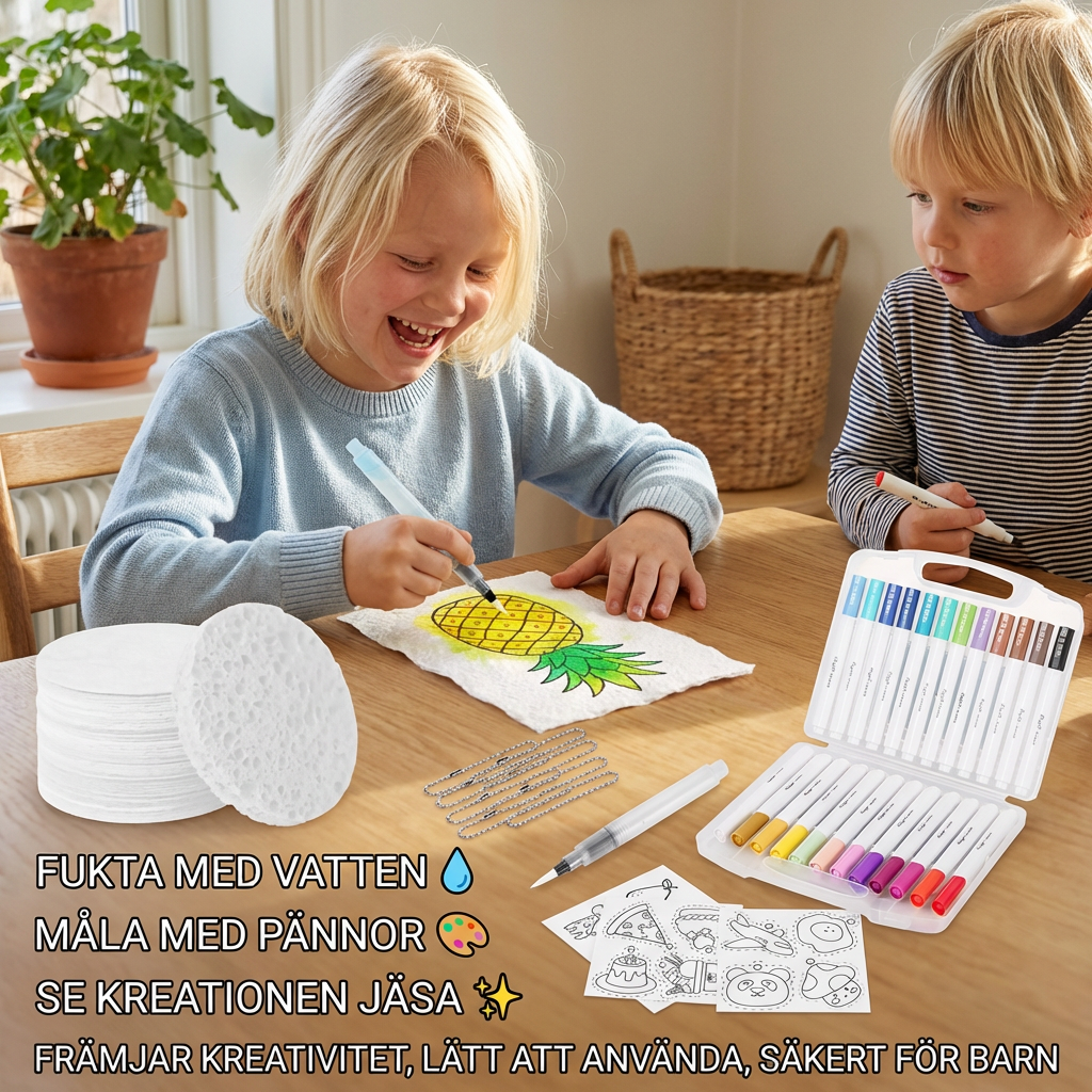 Kreativt svampmålningsset för barn – DIY-konstset med bubbeleffekt