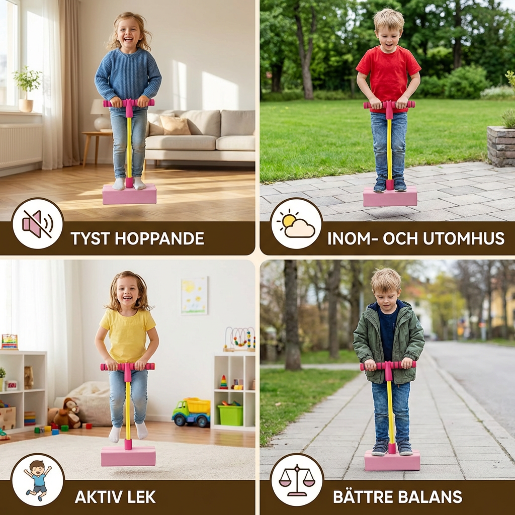 Pogo-hoppare för barn i skum – Hopleksak för inom- och utomhusbruk