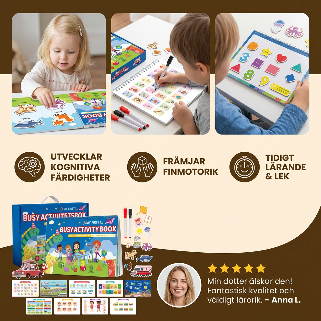 Montessori Aktivitetsbok för Barn – Lekfullt Lärande och Tidig Utveckling