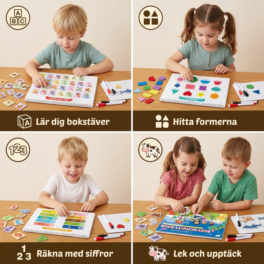 Montessori Aktivitetsbok för Barn – Lekfullt Lärande och Tidig Utveckling