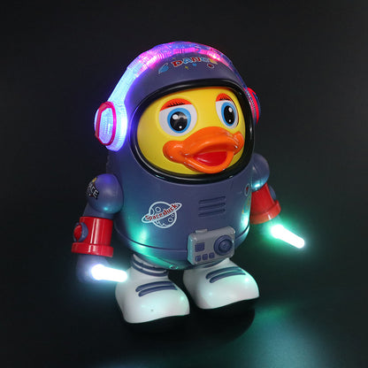 Dansande anka i astronautdräkt