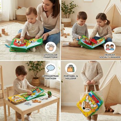 3-delad Montessori lek- och sagolärbok