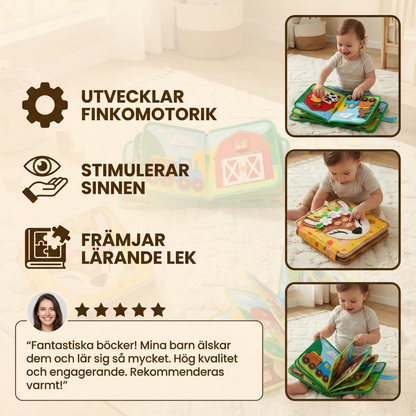 3-delad Montessori lek- och sagolärbok