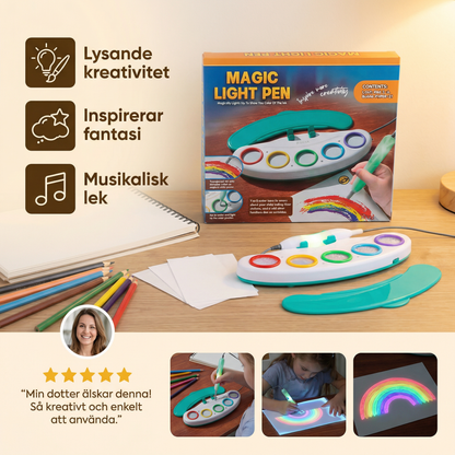 Magisk Lysande Ritpenna för Barn – Kreativ LED Konstleksak med Musik och Ljuseffekter