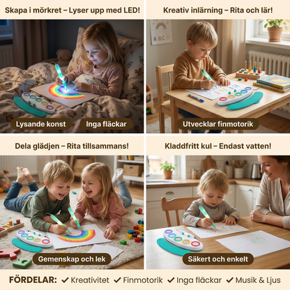 Magisk Lysande Ritpenna för Barn – Kreativ LED Konstleksak med Musik och Ljuseffekter