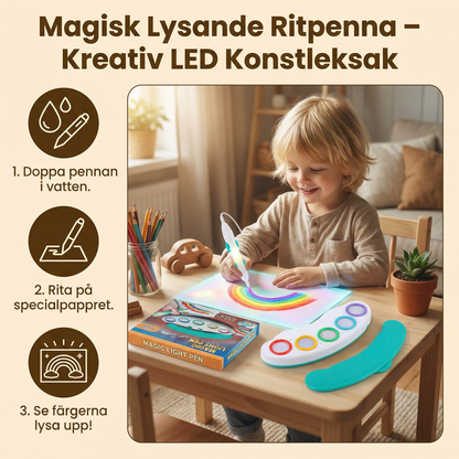 Magisk Lysande Ritpenna för Barn – Kreativ LED Konstleksak med Musik och Ljuseffekter