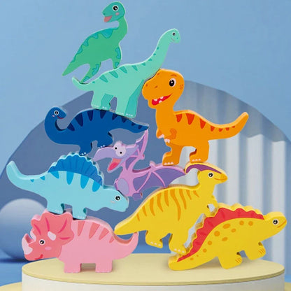Montessori Dinosaurie Stapelspel