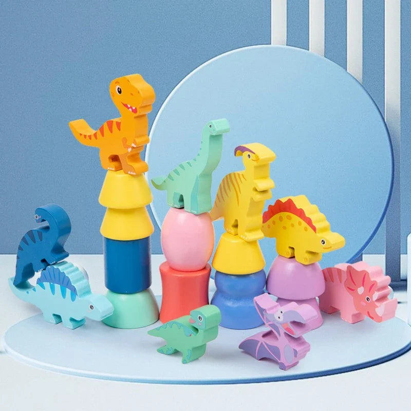 Montessori Dinosaurie Stapelspel
