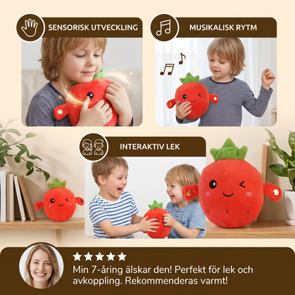 Interaktiv Frukt-Plushleksak för Barn – Sensorisk Musik- och Rytmleksak