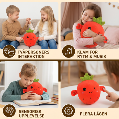 Interaktiv Frukt-Plushleksak för Barn – Sensorisk Musik- och Rytmleksak