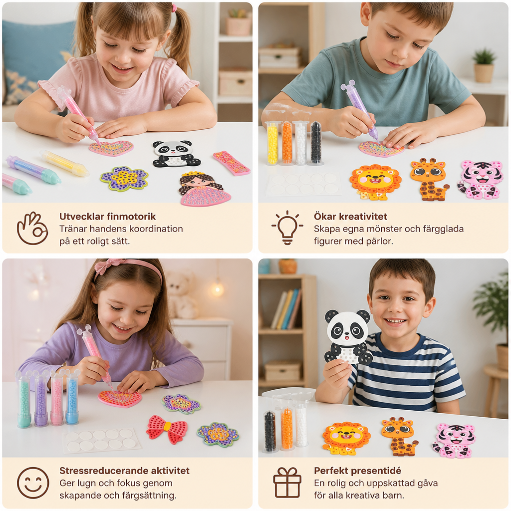 DIY-pärlkonstset med pennor – Skapa och dekorera djurmotiv