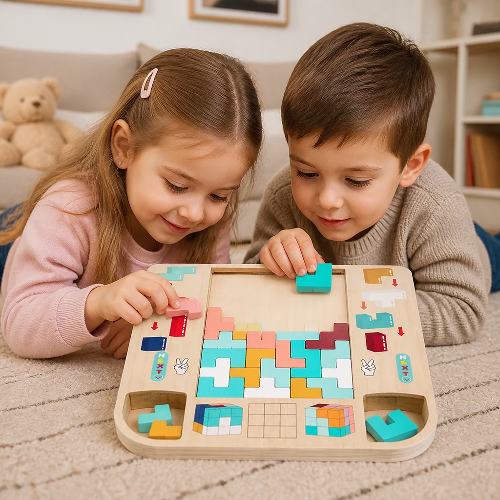 Mets ton cerveau à l’épreuve - Jeu de blocs Tetris