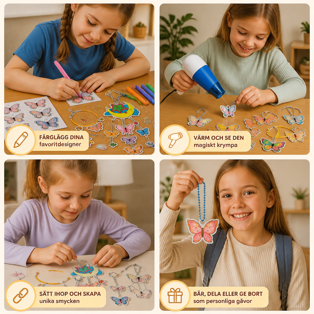 DIY-krympkonstset för nyckelringar och berlocker för barn
