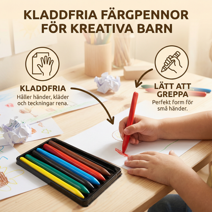 Smudge-Proof – Smudgefria Färgpennor för Kreativa Barn