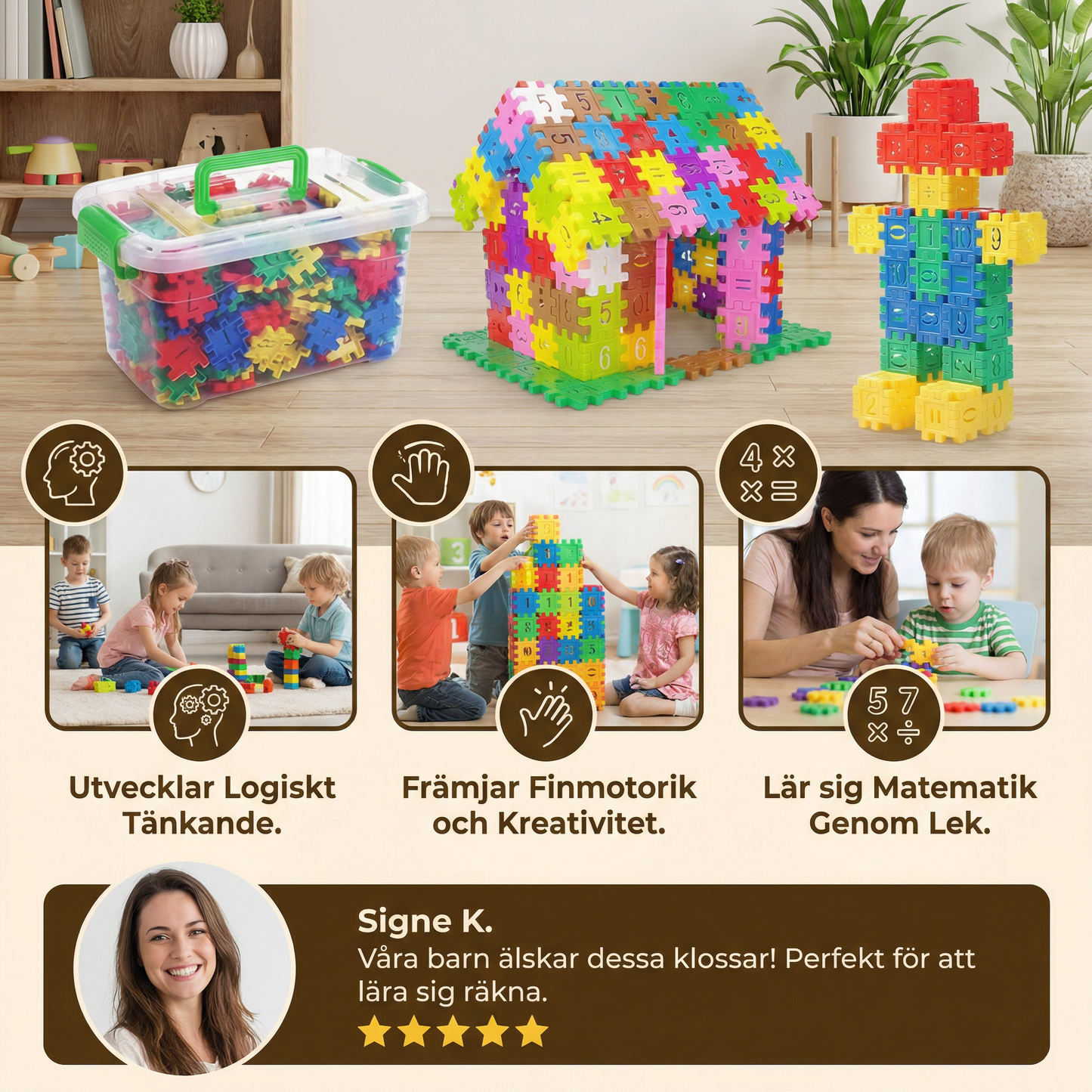 Matematiska Montessori Byggklossar