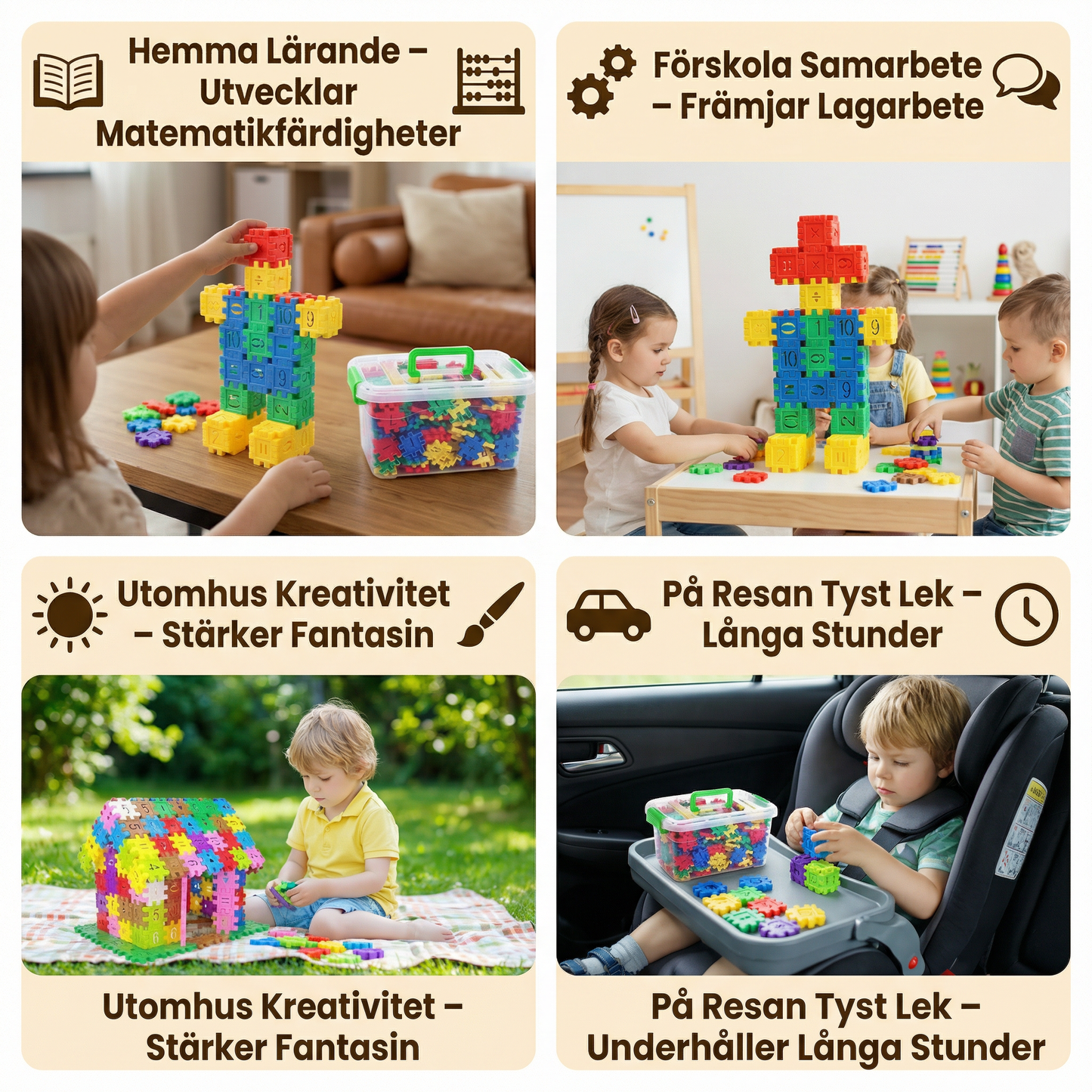 Matematiska Montessori Byggklossar