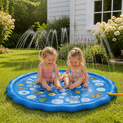 Inflatable Kids Splash Pad med Sprinkler – Utomhus Vattenlekmatta för Trädgård & Strand