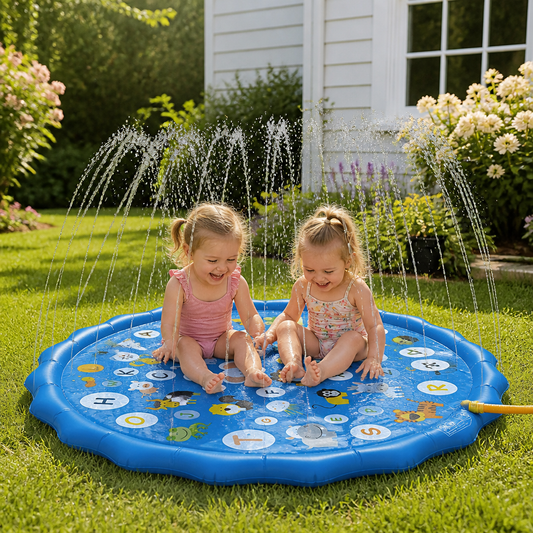 Inflatable Kids Splash Pad med Sprinkler – Utomhus Vattenlekmatta för Trädgård & Strand