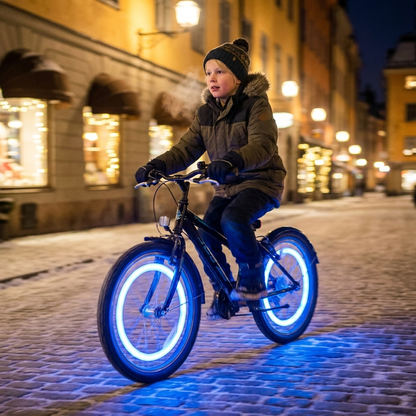 Färgglada LED-ekerslampor för cykelhjul