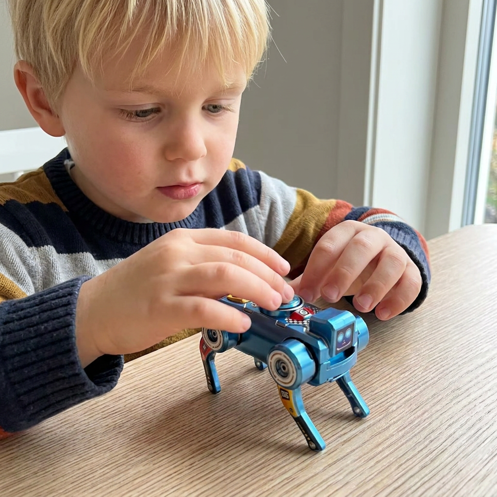 3-i-1 Mekanisk Robothund Fidget Spinner Leksak