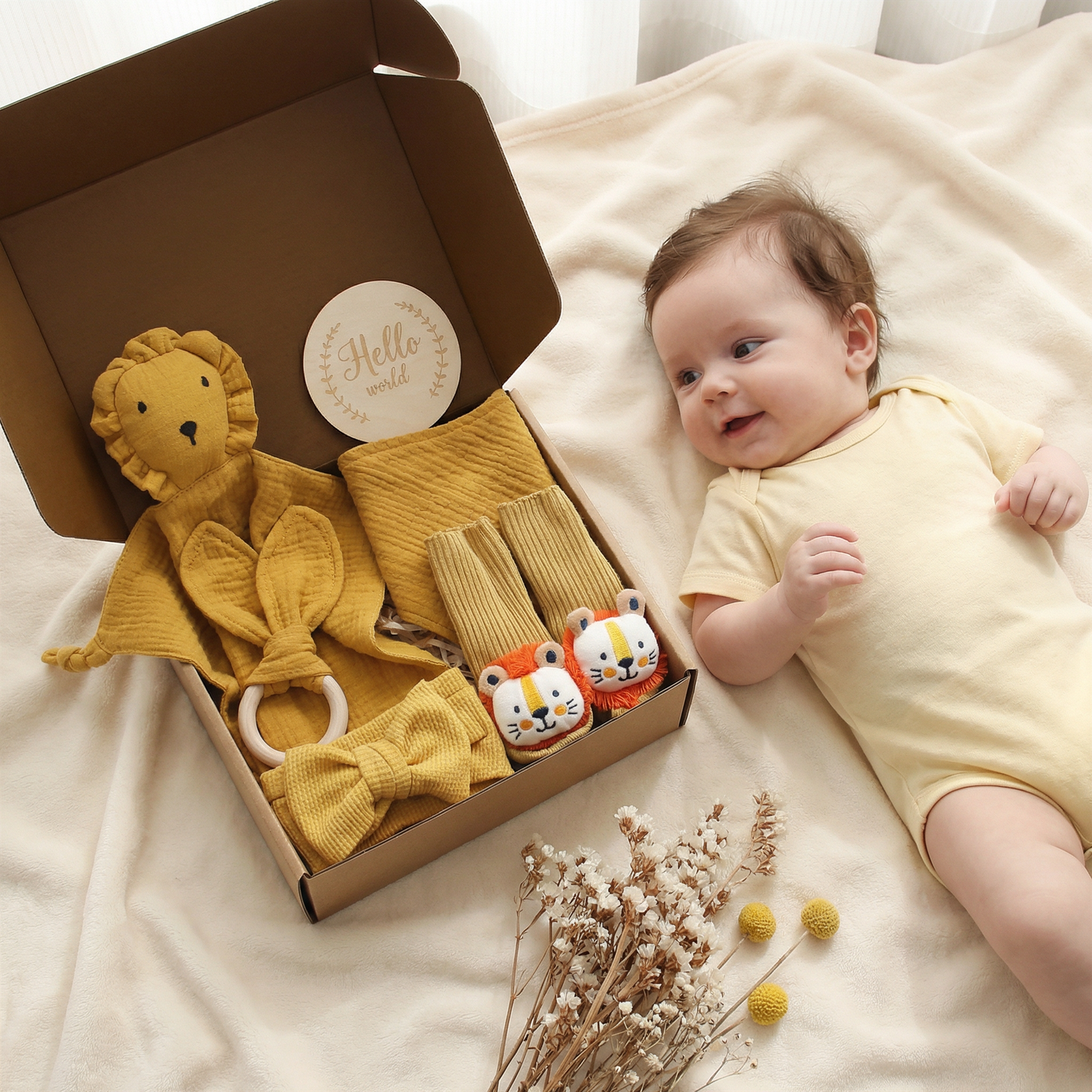 6-delat presentset för nyfödda – baby startpaket