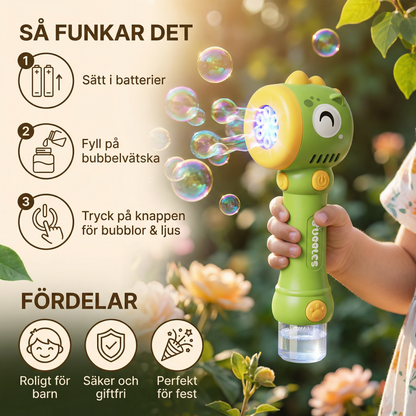 Lysande såpbubbelstav för barn – automatisk bubbelmaskin