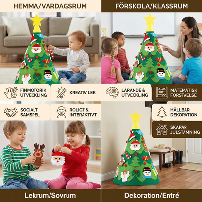 Montessori 3D filtjulgran