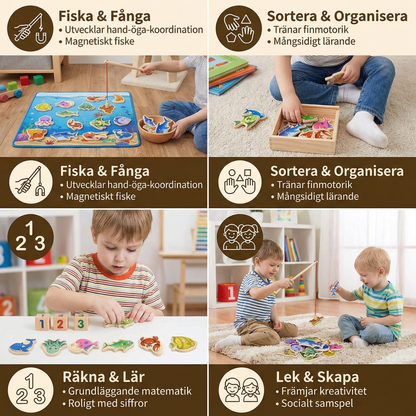 Montessori Fiskespel för Barn