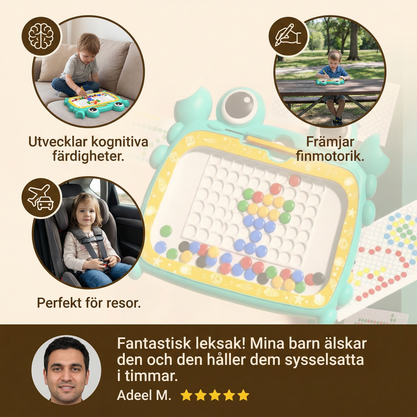 Montessori Magnetisk Ritplatta