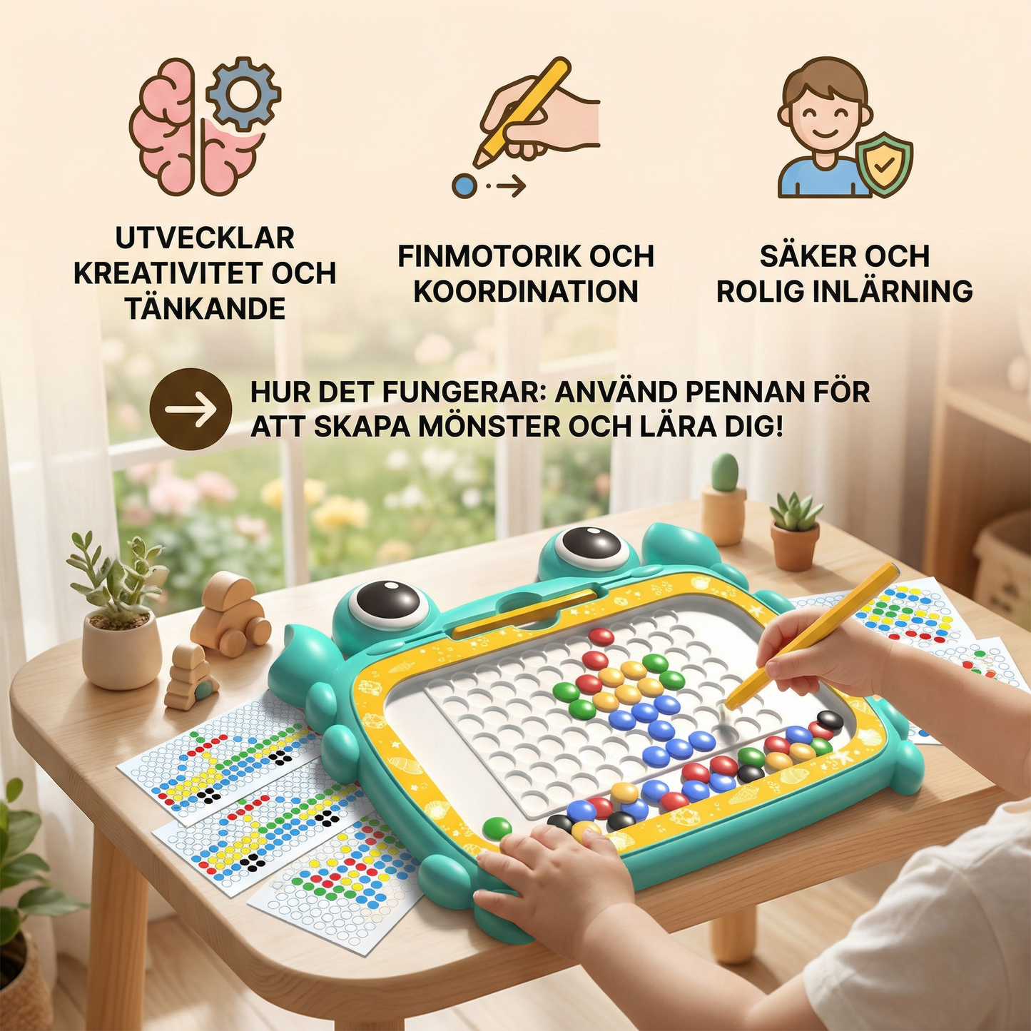 Montessori Magnetisk Ritplatta