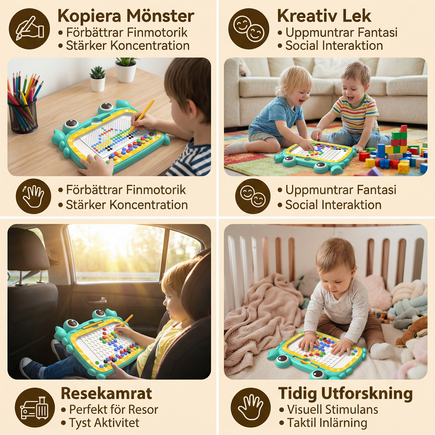 Montessori Magnetisk Ritplatta