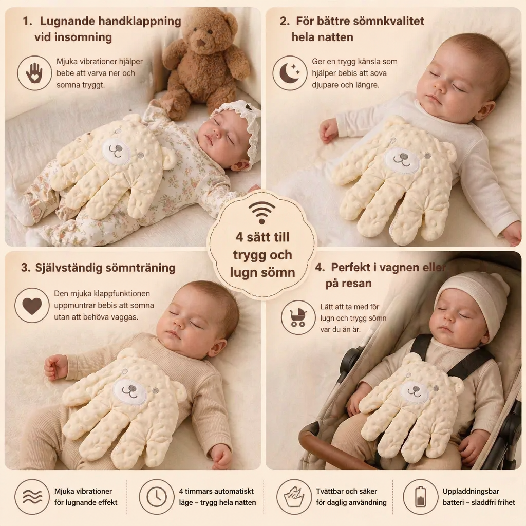 Baby Sömnhjälp med Mjuk Klappfunktion – Stöder Lugn och Självständig Sömn