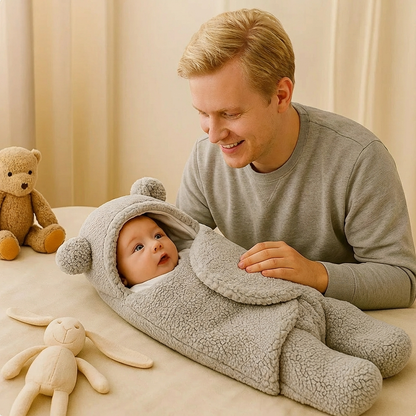 Babyfilt och pyjamas i bärdesign