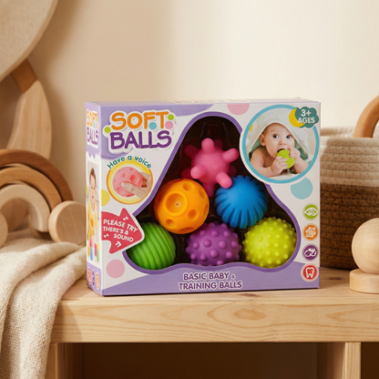 Baby Sensory Balls Set – Texturerad Touch & Feel Lek för Taktil Utveckling