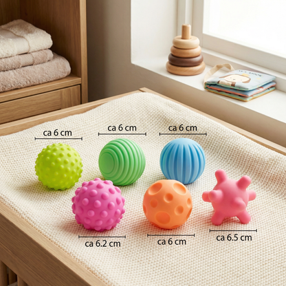 Baby Sensory Balls Set – Texturerad Touch & Feel Lek för Taktil Utveckling