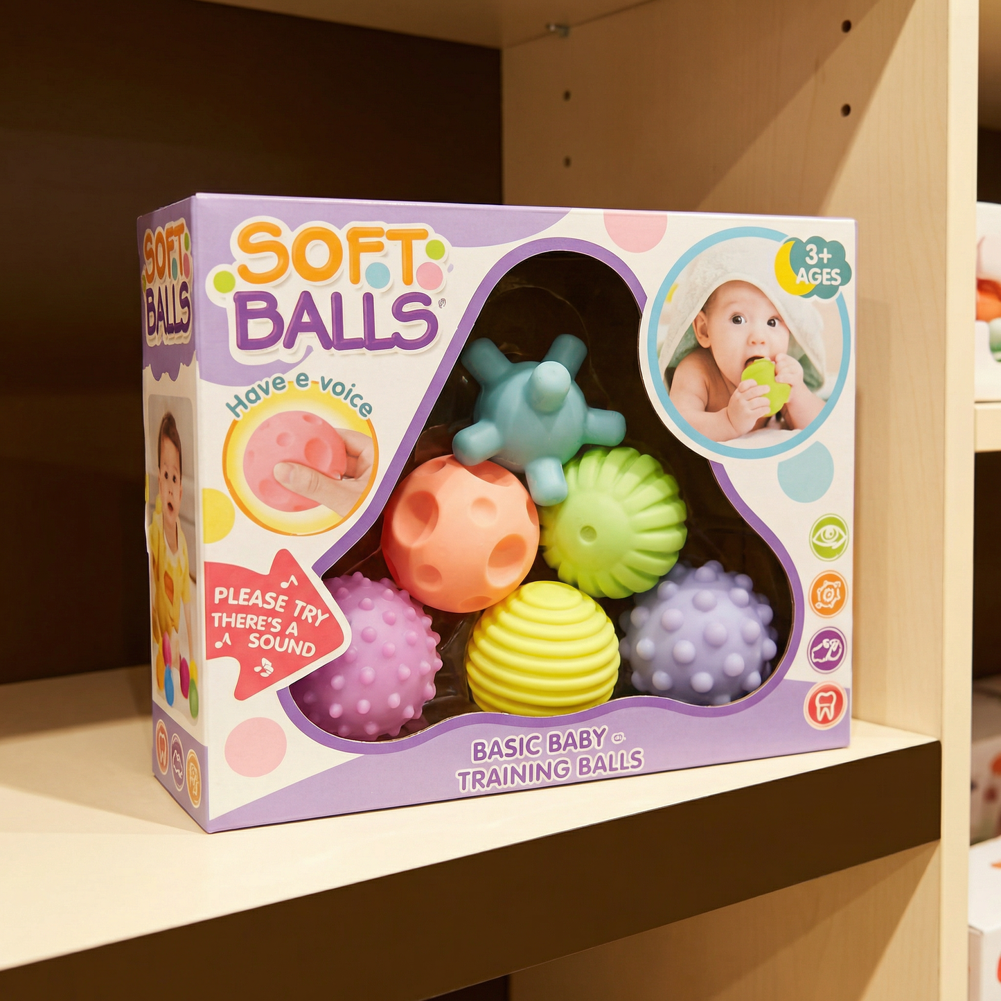Baby Sensory Balls Set – Texturerad Touch & Feel Lek för Taktil Utveckling