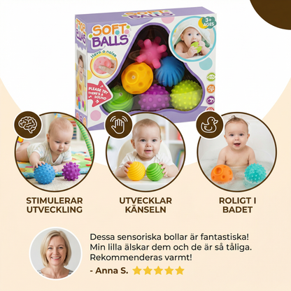 Baby Sensory Balls Set – Texturerad Touch & Feel Lek för Taktil Utveckling