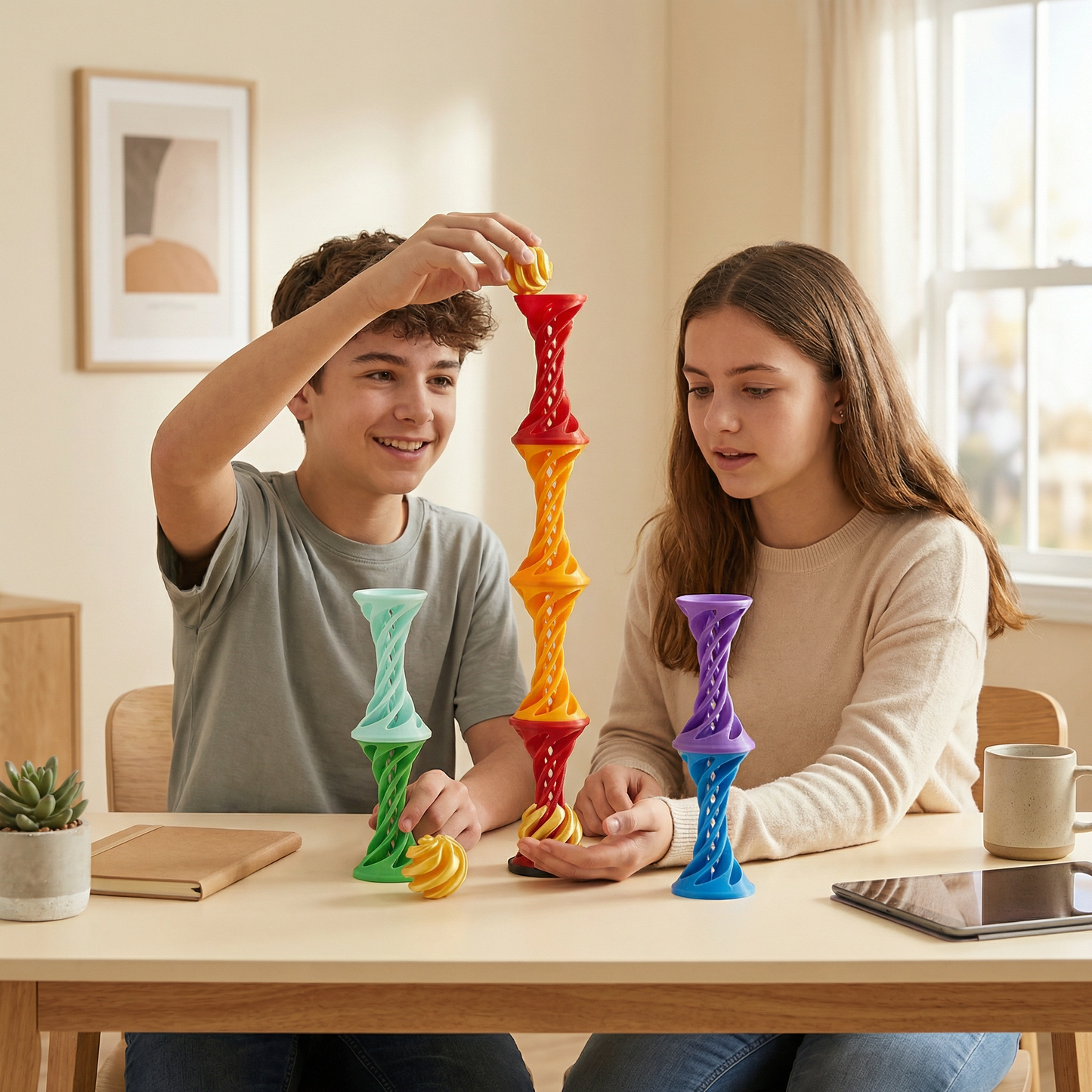 3D Spiral Fidget Toy – Rotationsbart Antistress Skrivbordsspel