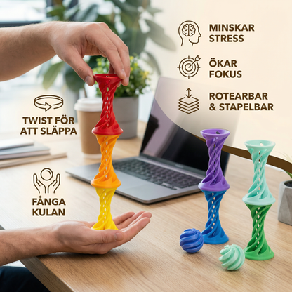 3D Spiral Fidget Toy – Rotationsbart Antistress Skrivbordsspel