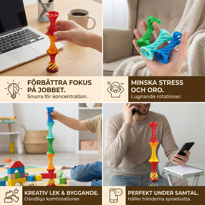 3D Spiral Fidget Toy – Rotationsbart Antistress Skrivbordsspel